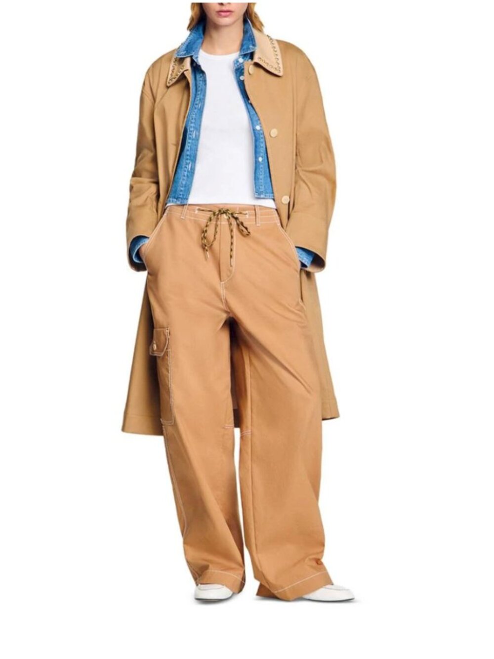 SANDRO Women's Tan Cargo Pant - NWOT EU 38